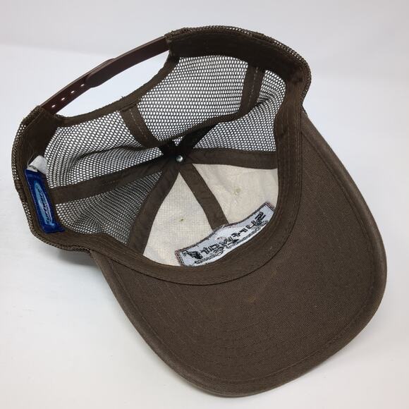 Surfware Hawaiian Classics snapback Trucker Hat Brown On Adjustable Mesh Back - Picture 7 of 9